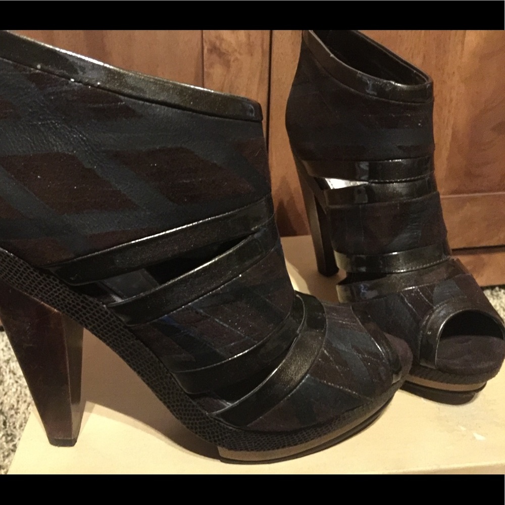 Shoes, high heels, peep toe, booties